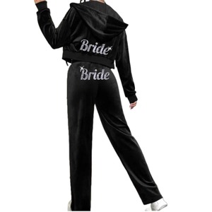 ชุดวอร์มผู้หญิงผ้ากำมะหยี่ชุดวอร์มผ้าฟลีซซับในสีพื้น & ทันสมัย - Product Image 6