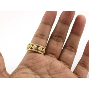 Bague en or massif 14 carats avec diamants pour son bijou élégant - Product Image 4