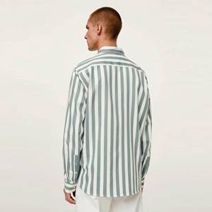 Chemise d'affaires personnalisée OEM pour hommes Chemise à manches longues de couleur unie Chemise décontractée de haute qualité vente en gros - Product Image 6