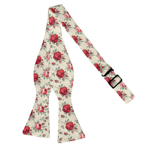 Nouveau design à la mode fleur florale mignon nœud papillon réglable coton tissu nœud papillon or Rose collier pour chien et chat - Product Image 2