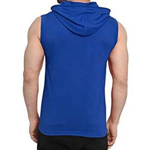 New Design Wholesale OEM Custom Logo Men Sleeve Less New Style Hoodie Pullover Street Wear Hoodies - Product Image 6