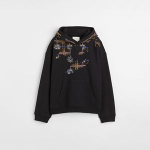 Custom <b>Men's</b> <b>Hoodies</b> Luxury <b>Thermal</b> Rhinestone Printed Heavyweight 100% Cotton Oversized Streetwear <b>Men</b> <b>Hoodies</b> - Product Image 1