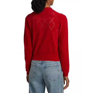 Cárdigan elegante de punto Vintage con cuello en V para mujer, diseño de botón frontal, personalizado, ligero, suave, transpirable, ajustado, informal, para oficina - Product Image 5