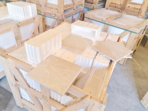 Muestras pequeñas de mármol Botticino Beige pulido de 20x20cm para exteriores e interiores, revestimiento de piscinas, pavimentos para entradas de vehículos, fabricado en Turquía, para jardín. - Product Image 5
