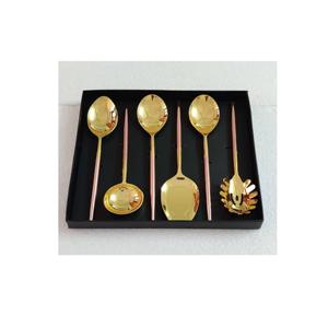 Gran oferta de juegos de cubiertos de ensalada de acero inoxidable con PVD chapado en oro para el hogar y el restaurante a bajo costo, los últimos juegos de cubiertos para servir - Product Image 4