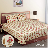Ensembles de draps de lit en coton imprimés sur mesure, avec des motifs floraux et de feuilles, idéal pour la revente par les magasins à domicile et les designers d'intérieur