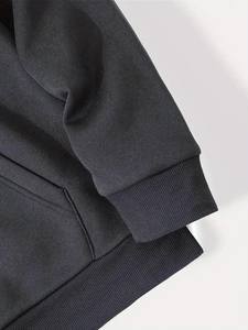 เสื้อฮู้ดผู้ชายแฟชั่นใหม่ ผ้าคอตตอน/โพลีเอสเตอร์ ยืดหยุ่นเล็กน้อย เหมาะสำหรับฤดูใบไม้ผลิและฤดูใบไม้ร่วง สไตล์ลำลอง - Product Image 4