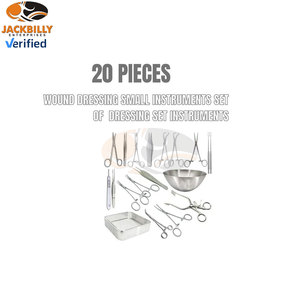 Kit de pansement pour petites plaies de chirurgie mineure manuelle, 20 pièces, instruments chirurgicaux en acier inoxydable, soins d'excision, médecins - Product Image 6