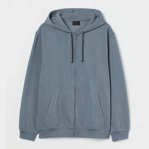 Wholesale 100% Cotton Zip up Hoodies Unisex Pullover High Quality Men Oversized Fleece Basic Zipper Hoodie OEM Service - Product Image 4