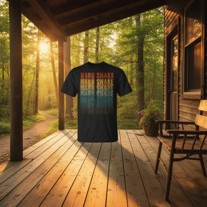 T-shirt Habu Snake retrò unisex per adulti, taglia media, nera, con grafica in stile vintage - Product Image 3