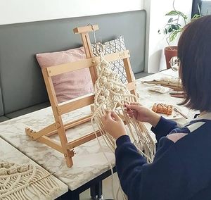 Boho Macrame Alas de Ángel Colgante de pared Decoración hecha a mano Proveedor al por mayor India Tapiz de algodón - Product Image 4