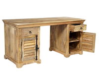 Bureau design antique avec tiroirs en bois de manguier massif de style maison de campagne