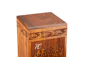 Urne funéraire en bois coeur urne commémorative en palissandre pour cendres souvenir commémoratif urne funéraire décorative pour cendres - Product Image 3