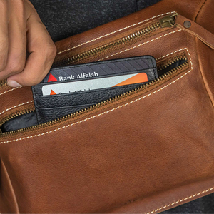 Leather Fanny Pack <b>for</b> Sports Travel Hiking Adjustable Chest <b>Bag</b> Running Belt Waist <b>Bag</b> <b>for</b> <b>Men</b> <b>Messenger</b> <b>Bags</b> in wholesale - Product Image 3