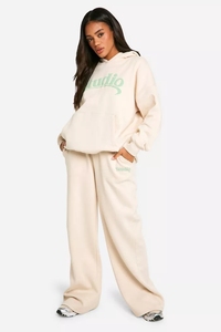 Conjunto de chándales de jersey con capucha y apliques de gran tamaño para mujer personalizado de alta calidad para mujer, chándales informales hechos a medida - Product Image 2