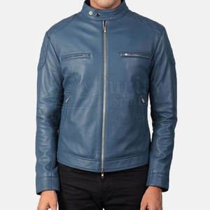 2025 Veste en cuir véritable Offre Spéciale personnalisée High Street Slim Fit pour hommes - Product Image 3
