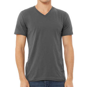 Camiseta Deportiva Lisa Personalizada con Bordado, Camiseta de Algodón Gris con Serigrafía - Product Image 1