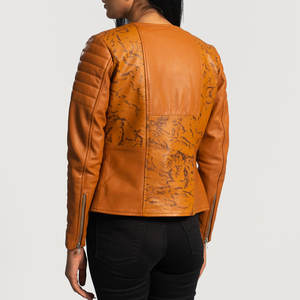 Veste en cuir pour femmes Outclass de qualité supérieure conçue de manière élégante Nouveau haut réversible Porter une veste en cuir pour femmes - Product Image 5