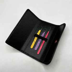 Pinces à cils professionnelles en acier inoxydable durable à prise forte à 90 et 45 degrés avec logo personnalisé, pointe non fibreuse pour cils - Product Image 6