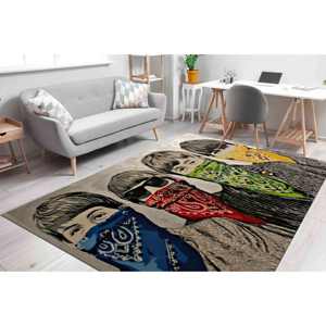 Tapis Banksy Beatles : Tapis imprimé personnalisé antidérapant, avec poils doux - Product Image 1