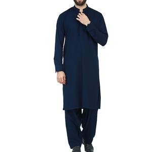 Culture pakistanaise hommes Shalwar Kameez traditionnel avec vêtements d'extérieur décontractés blanc uni pakistanais 2 pièces ensemble hommes Shalwar Kameez robe - Product Image 6