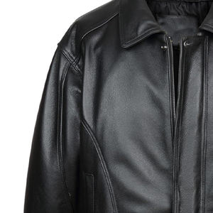 High Quality Men Sportswear Full Zip Sherpa Lined <b>Air</b>-<b>Force</b> Faux Leather Bomber Jacket - Product Image 3