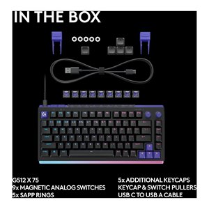 Teclado para juegos G SERIES G512 X 75 negro, modelo 920 013937 - Product Image 2
