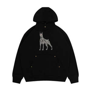 Sudadera con Capucha de Invierno Lisa para Serigrafía, Pantalones Deportivos con Doble Cremallera, Sudadera en Capas, Chándal 100% Algodón Felpa, Talla Grande - Product Image 2