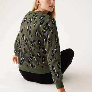 Sudadera de Algodón de Alta Calidad para Mujer, Lavado Ácido, Cuello Redondo, Estilo Holgado, Personalizable, Venta al Por Mayor - Product Image 2