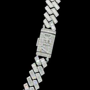 Cadena cubana de plata de la mejor calidad, Baguette en forma de diamante VVS Moissanite para aspecto de lujo, hip-hop para fiesta de compromiso, gran regalo - Product Image 4