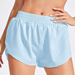 เลกกิ้งออกกำลังกายเอวสูงปานกลางเอวสีพีชสีแดงของผู้หญิงเลกกิ้งเล่นกีฬาน้ำหนักเบามีเชือกรูดไซส์ใหญ่พิเศษฤดูร้อน - Product Image 5