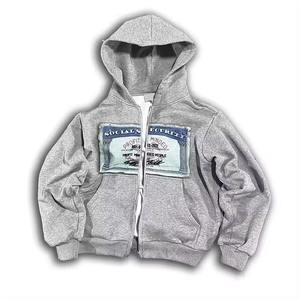 Sweat à capuche pour homme surdimensionné zippé délavé à l'acide Nouveau design Vente en gros Boxy 100% coton French Terry Streetwear Heavyweight - Product Image 5