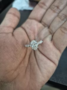 Anillos de compromiso de moissanita de la mejor calidad para mujer, anillo de bodas de diamantes de moissanita de plata esterlina para exportar desde la India - Product Image 2