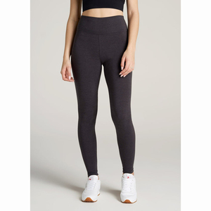 กางเกงเลกกิ้งกีฬาของผู้หญิงสำหรับผู้ใหญ่กางเกงเอวกลางลายสีพื้นพิมพ์โลโก้ตามสั่ง - Product Image 3