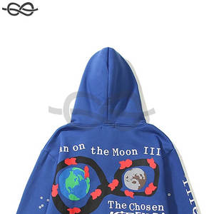 Logo personnalisé Fabricants de vêtements de rue à capuche en coton éponge français lavage à l'acide pull surdimensionné décontracté impression graphique sweats à capuche bouffants - Product Image 3