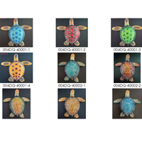 Vente en gros de souvenirs personnalisés de plage océan tortue décorative maison figurine de tortue de mer en résine statue de tortue bleue