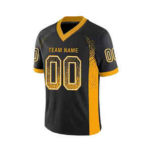 Ventes d'usine directes-Maillot de football américain à manches courtes pour hommes, vêtements de sport respirants - Product Image 2