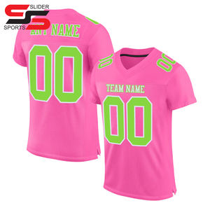 Camiseta de fútbol personalizada para jóvenes y adultos al por mayor, camiseta de fútbol americano lisa de poliéster de malla en blanco, kit de fútbol del equipo universitario - Product Image 2