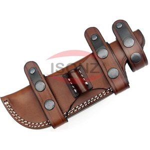 Gaine de couteau en cuir de vachette véritable professionnelle Durable 2L étui tactique d'aventure en plein air pour la course décontractée capacité 5L - Product Image 1