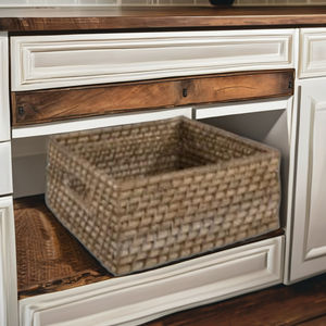 LOMBOK Boîte à serviettes en rotin gris naturel Confortable Élégant Durable Fabriqué à la main de haute qualité pour les tiroirs de panier de meubles de cuisine - Product Image 2