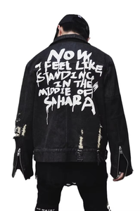 เสื้อแจ็กเก็ตผู้ชายผ้าเดนิมสีพื้นสีล้วนเสื้อแจ็กเก็ตสำหรับผู้ชาย - Product Image 3