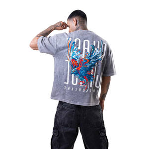 T-shirt personnalisé de haute qualité 100% coton pour hommes coupe régulière vintage impression à manches courtes à séchage rapide anti-rides vierge - Product Image 4