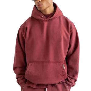 Sweat à capuche décontracté 80% coton 20% polyester Terry Poids lourd Vêtements de sport Sweat à capuche pour homme Gym - Product Image 1
