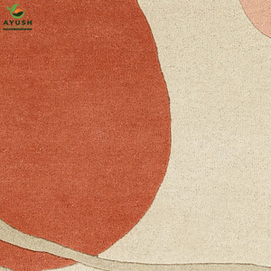 Tapis décoratif tissé à la main en laine, tapis moelleux et tufté à la main pour la chambre à coucher et le salon - Product Image 5