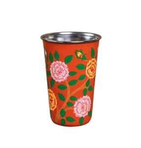 Restaurant Bar or Cafe Usage Unique Style Stainless Steel Glass Enamel Finished Handcrafted Water <b>Drinking</b> Tumbler Wine Glass - Product Image 2