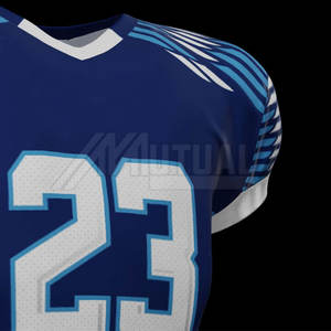 Uniforme de fútbol americano de alta calidad para hombres, ropa deportiva transpirable con mangas cortas, conjunto de gran venta - Product Image 4