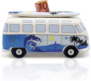 Coffre-fort en céramique pour van de Surf moneybox <span class=keywords><strong>Samba</strong></span> <span class=keywords><strong>Bus</strong></span> T1, camping-car, banque d'argent, tirelire, boîte d'épargne, idée cadeau, Fan Souvenir - Product Image 3