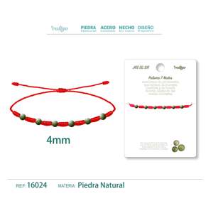 สร้อยข้อมือลูกปัดอย่างดี7นอตพร้อมสินค้าพรีเมี่ยมหยกใต้4มม. - Product Image 1