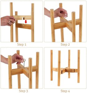 กระถางต้นไม้ไม้ดีไซน์สวย พร้อมเซรามิกพอร์ซเลนเสริมเหล็ก สำหรับใช้ในสวนหรือสำนักงาน ปลูกดอกไม้ประดิษฐ์ สไตล์อเมริกัน ยี่ห้อ MPLVN - Product Image 4