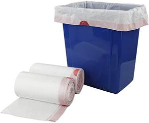 Drawstring trash <b>bag</b> overlap on roll with custom paper box ODM With Factory Price - Product Image 2